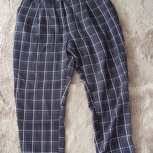 Grace Karin Unisex Charcoal Plaid Dress Pants